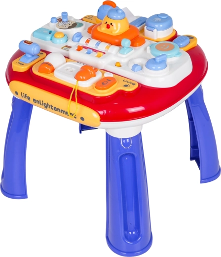 A table and a portable play board