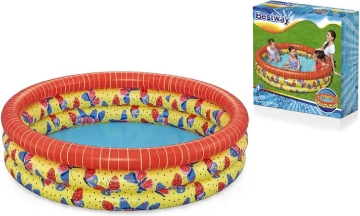 Children’s inflatable paddling pool with butterflies 168 × 38 cm