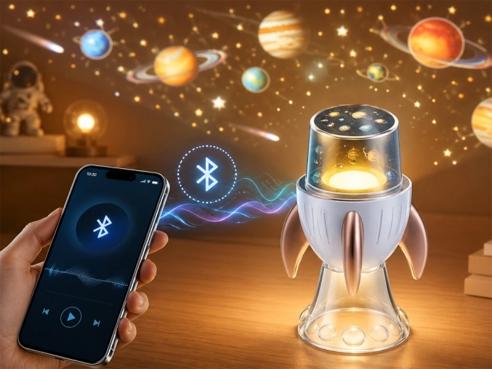 3 в 1: проектор, нощна лампа и Bluetooth високоговорител