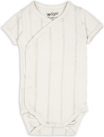 Lodger short-sleeve bodysuit pointelle cream size 62