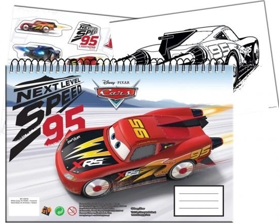 Спирален блок със стикери Cars