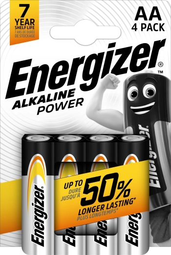 Energizer Alkaline Power AA LR6 alkaline batteries, 4 pcs
