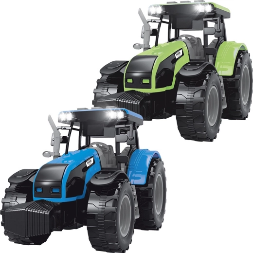 FARM SERVICE tractor with sounds and lights green–gray 1:32
