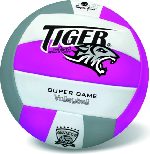 Кожена волейболна топка Fluo Tiger, лилава, размер 5