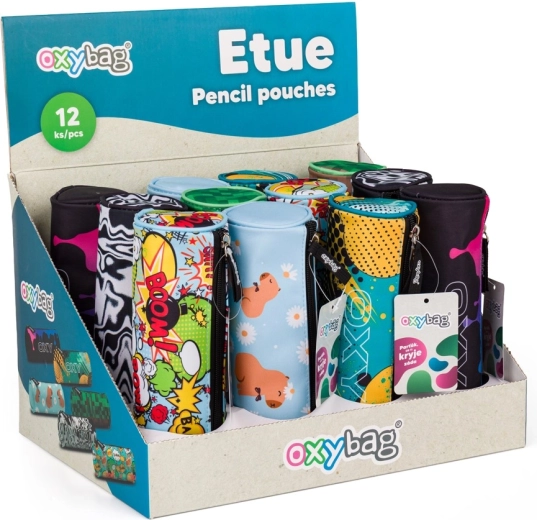 Oxybag round pencil case etui assort (retail box 12 pcs)