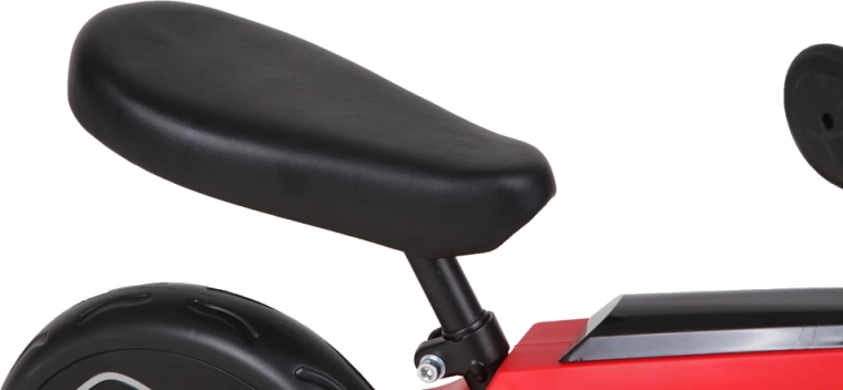 Adjustable, softly padded seat