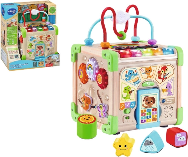 Дървено образователно кубче VTech