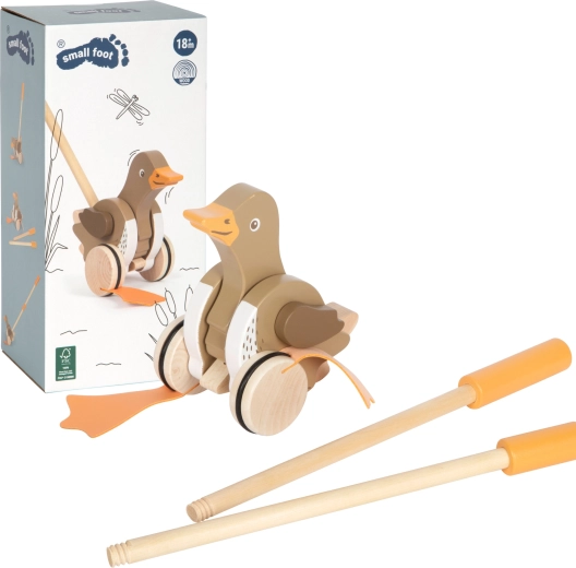 Wooden duck on a stick small foot