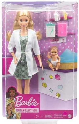 Кукла Barbie педиатърка с бебе