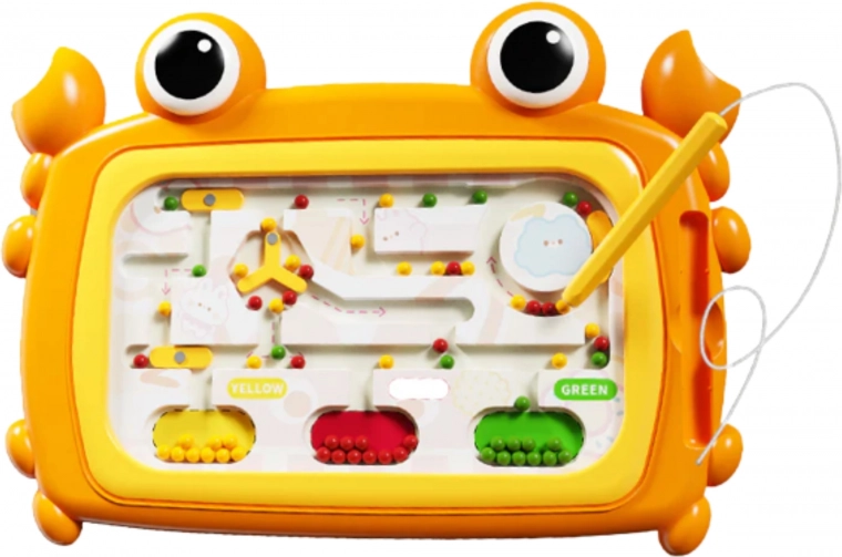 Magnetic Board Montessori Labyrinth Crab Orange WOOPIE
