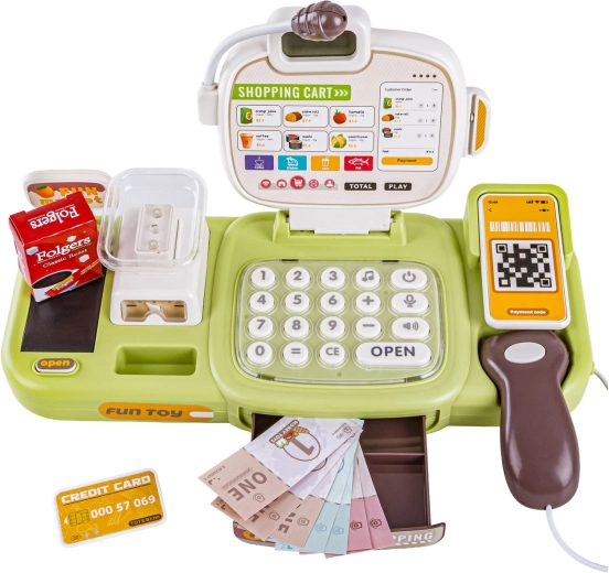 Scale, calculator and opening drawer