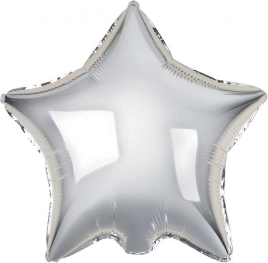 Foil star balloons silver – set of 100 pcs