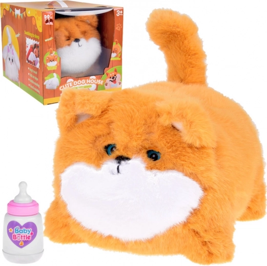 Interactive Plush Dog Pulpet, Barks and Moves Eyes, Records Sounds