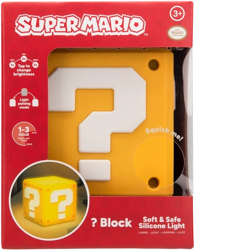 Super Mario SquishyGlo светлина – блок Question