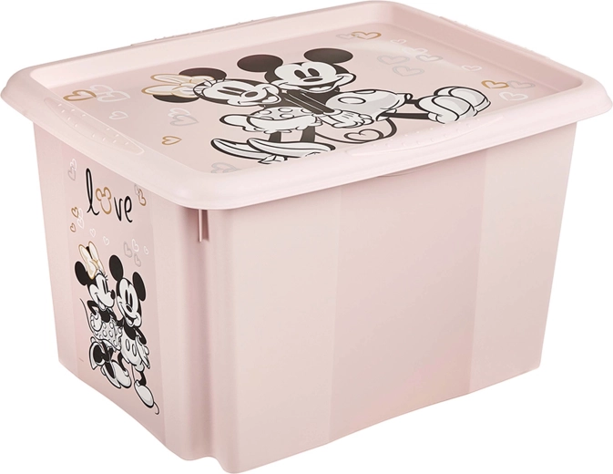 Plastic storage box with lid Minnie 30 l