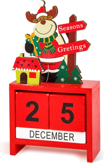Christmas wooden MDF desk calendar - 1 piece