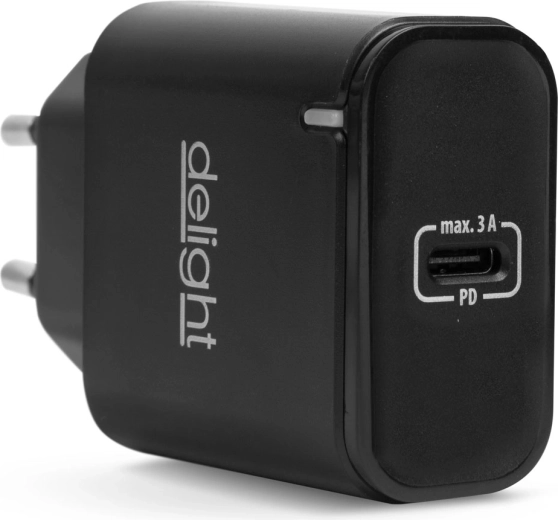 Мрежов адаптер USB-C PD 20 W, черен