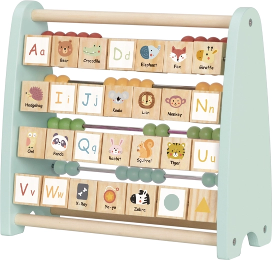 English alphabet on rotating blocks