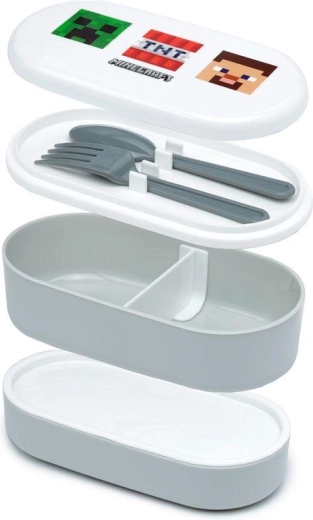 Cutlery stored directly in the lid