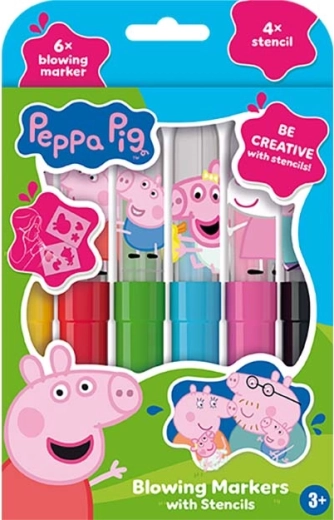 Peppa Pig blow markers with stencils