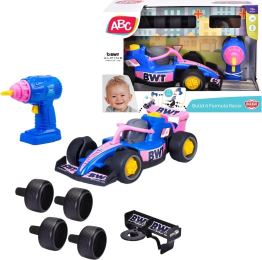 Dickie Toys ABC Build A състезателен автомобил BWT Alpine с електрическа отвертка