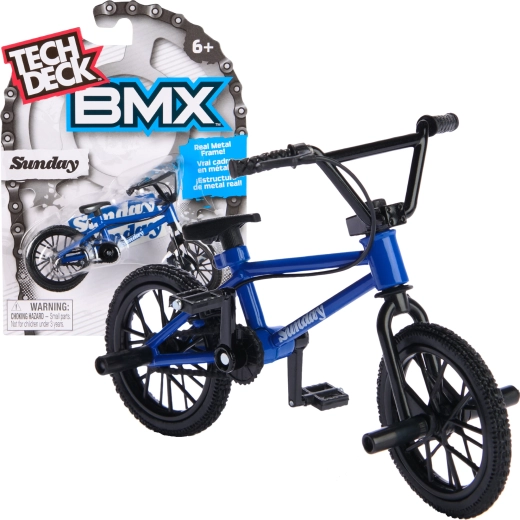 Tech Deck finger bike BMX Sunday тъмносин с лепенки