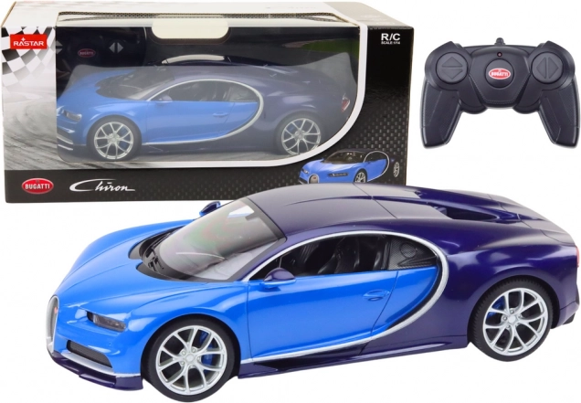 Bugatti Chiron дистанционно управляван модел автомобил в мащаб 1:14 син