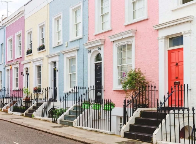 Puzzle Colorful Houses in London