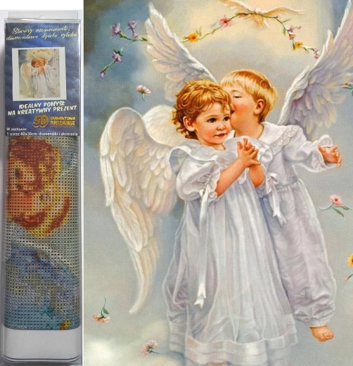 Диамантено рисуване Ангели в небето 30x40 см