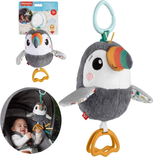 Fisher-Price висяща играчка тукан с дрънкалка и крилца