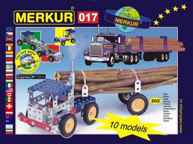 Merkur метален конструктор камион – метален конструктивен комплект 202 части, 10 модела