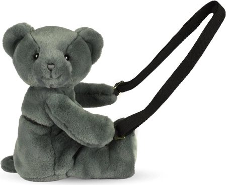 Doudou плюшена чанта през рамо мече каки 30 см