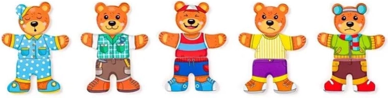 Пъстри дрехи за игра и учене