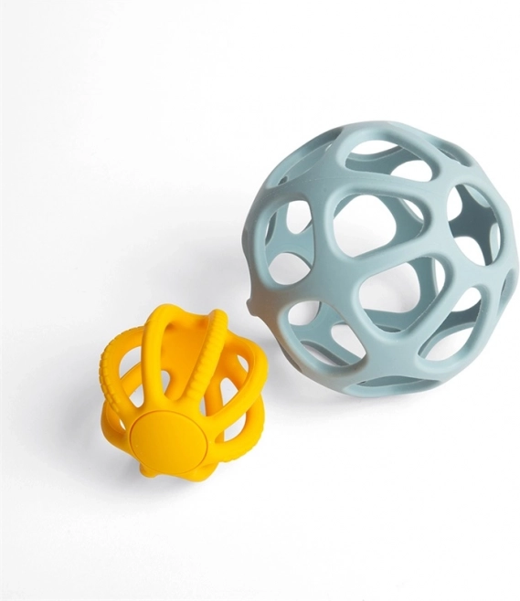 Active silicone balls BIGJIGS TOYS for babies (set of 2)