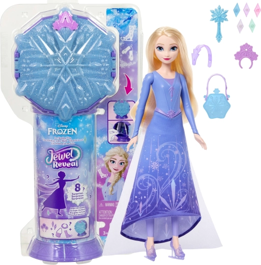 Mattel Disney Frozen Jewel Reveal кукла Елза с кънки с аксесоари