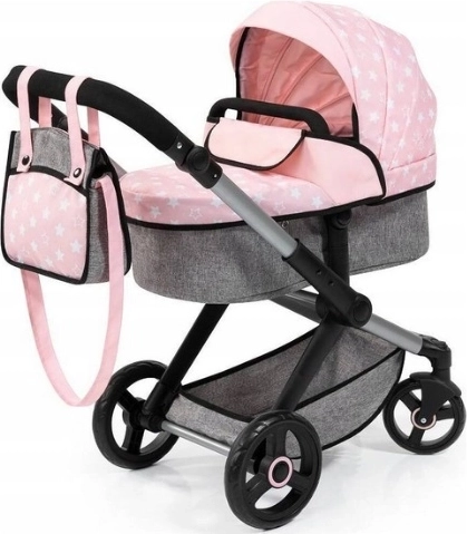 Bayer Xeo 2-in-1 doll stroller, pink-grey