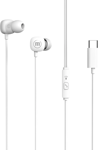 Maxell Square+ слушалки за уши USB-C бели