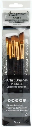Set of flat brushes 2, 6, 8, 10 and 12