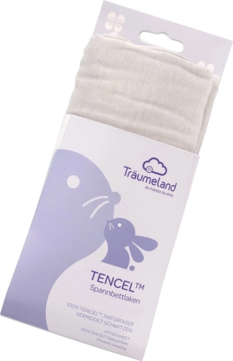 Träumeland Tencel fitted sheet uni light grey