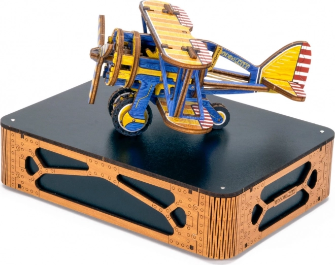 Wooden 3D Puzzle WOODEN CITY Biplane – Limited Edition