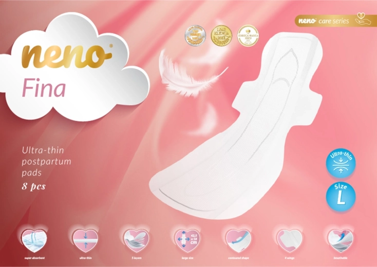 Neno Fina ултратънки следродилни превръзки, размер L, 8 бр.