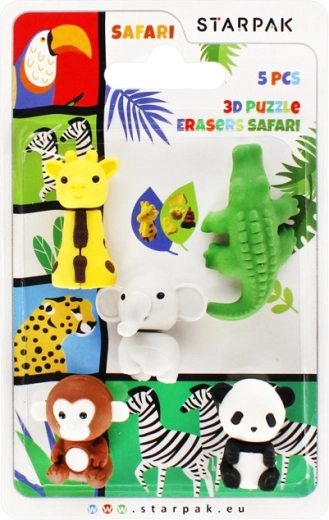 Safari eraser set (5 pcs)