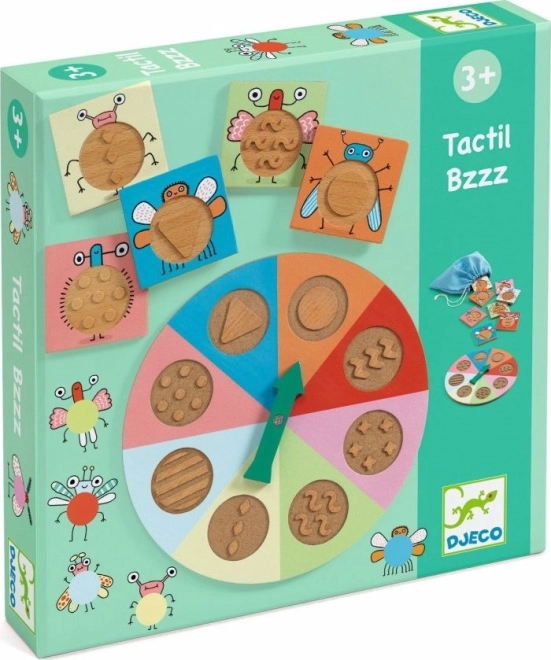 Djeco Дървена тактилна игра Tactil Bzzz