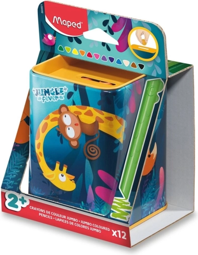 Пастелни моливи Maped Infinity Kidy Jumbo Jungle Fever 12 бр.