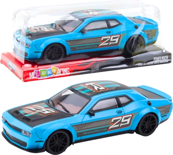 Sports Car with Rear-Wheel Drive Blue