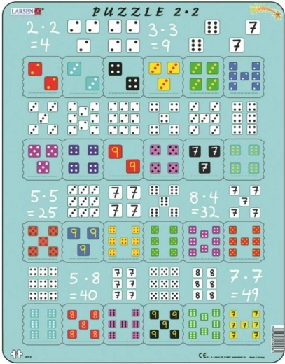 Larsen Educational Puzzle Multiplication with Dice