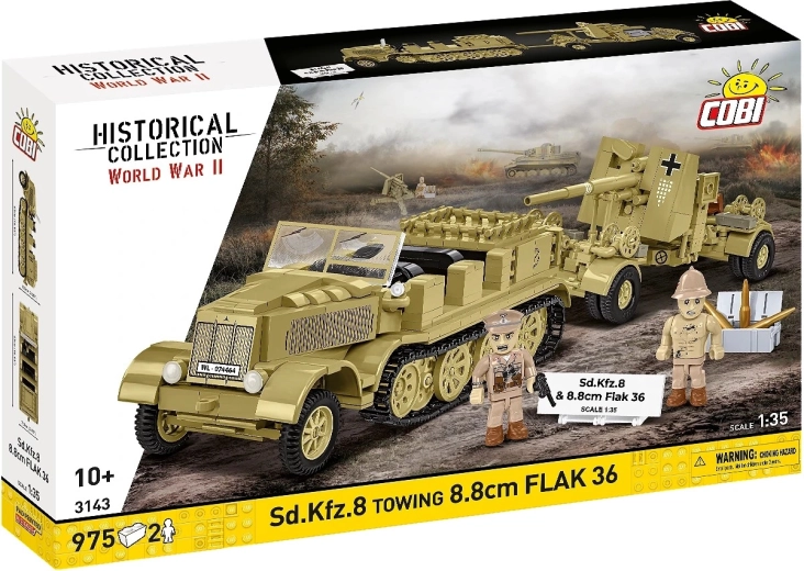 Конструктор Sd.Kfz. 8 с теглено оръдие 8,8 cm Flak 36 (DAK), 1:35
