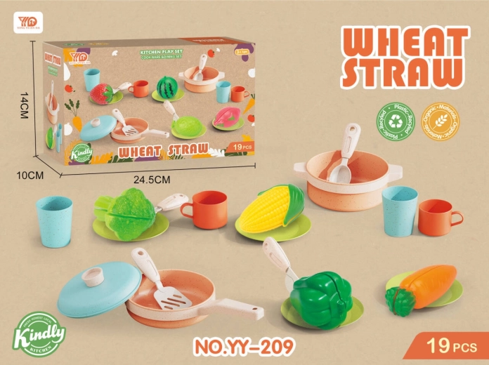 Eco set of pots and accessories for children
