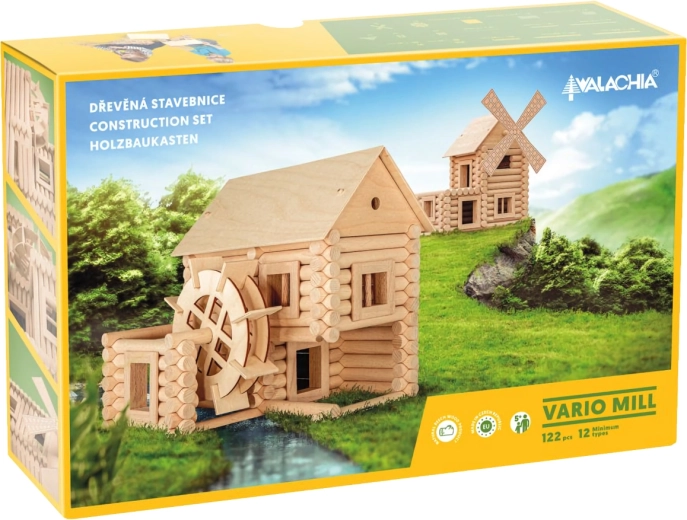 Walachia дървен конструктор Vario Mill (122 части)