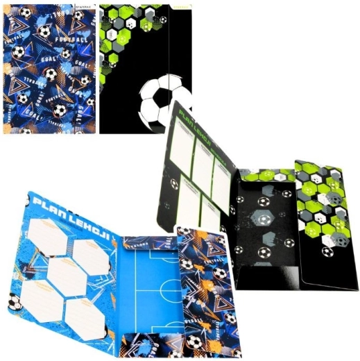 A4 exercise book covers with elastic band, football - 1 piece